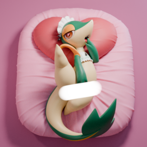 LingMo studio - Green Little Snake Figure