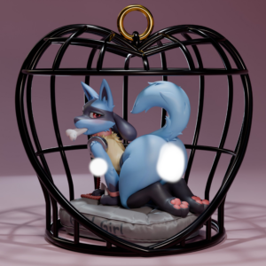 Pre-order | LingMo studio – Blue Fur Ninja Dog Anthro Figure