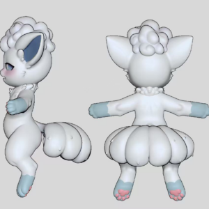 Pre-order | LingMo studio - White Fur Fox Sister - Silicone doll - Canine pussy