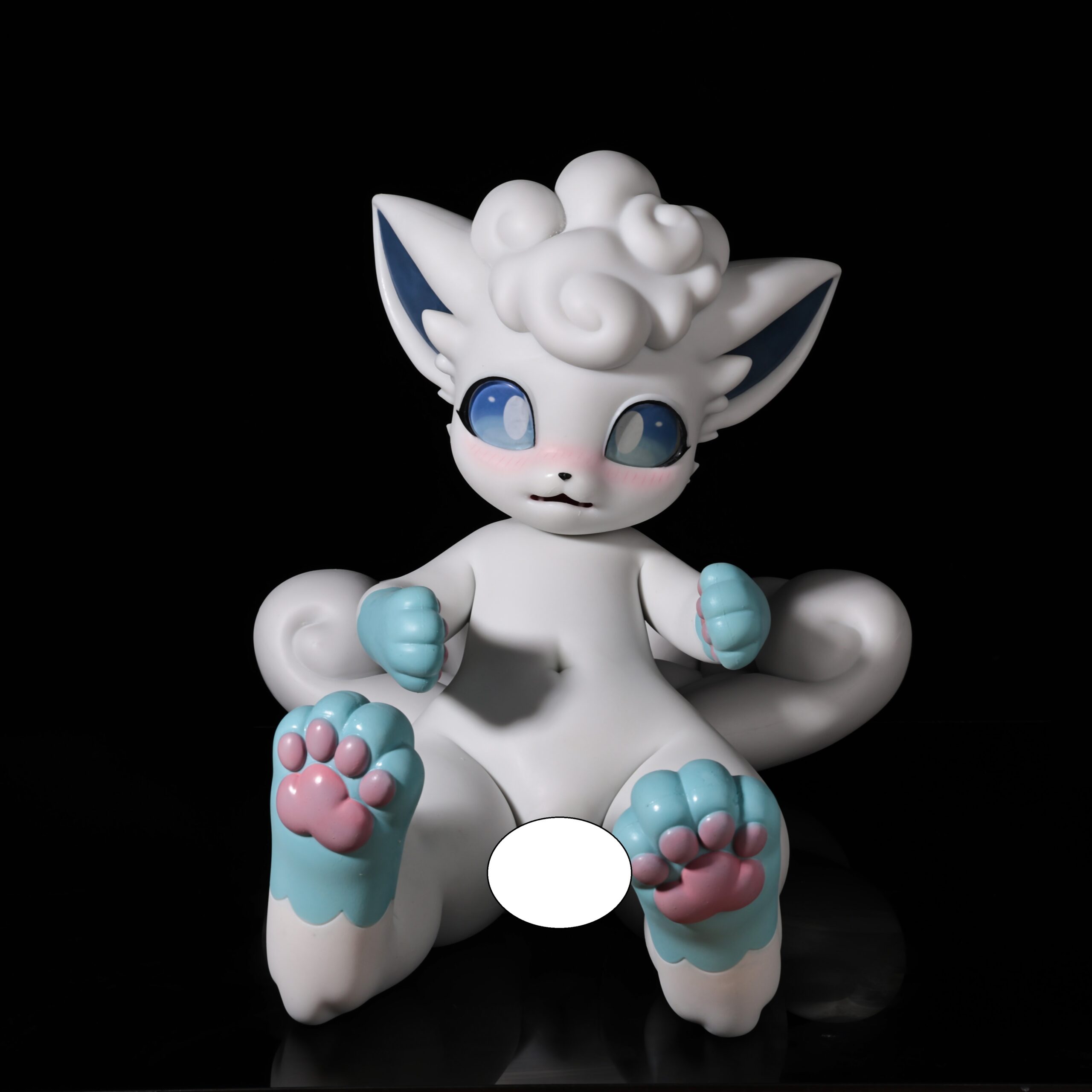 Pre-order | LingMo studio - White Fur Fox Sister - Silicone doll - Canine pussy - Image 2