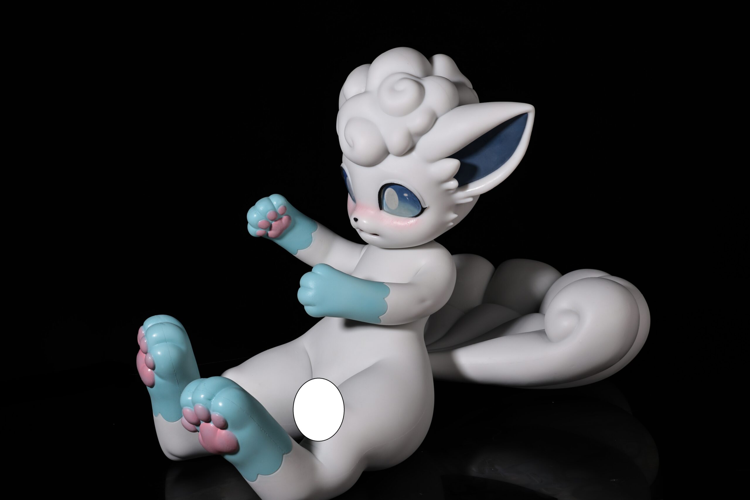 Pre-order | LingMo studio - White Fur Fox Sister - Silicone doll - Canine pussy - Image 5