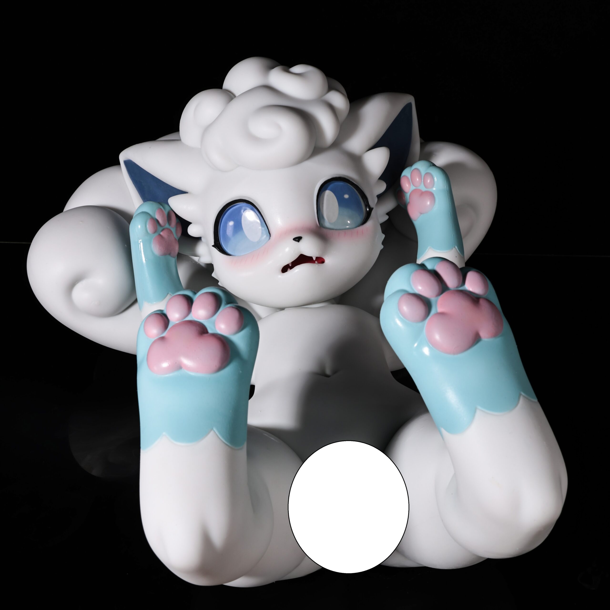 Pre-order | LingMo studio - White Fur Fox Sister - Silicone doll - Canine pussy
