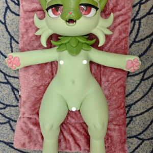 LingMo studio - Little Green Fur Cat - Silicone doll - Canine pussy