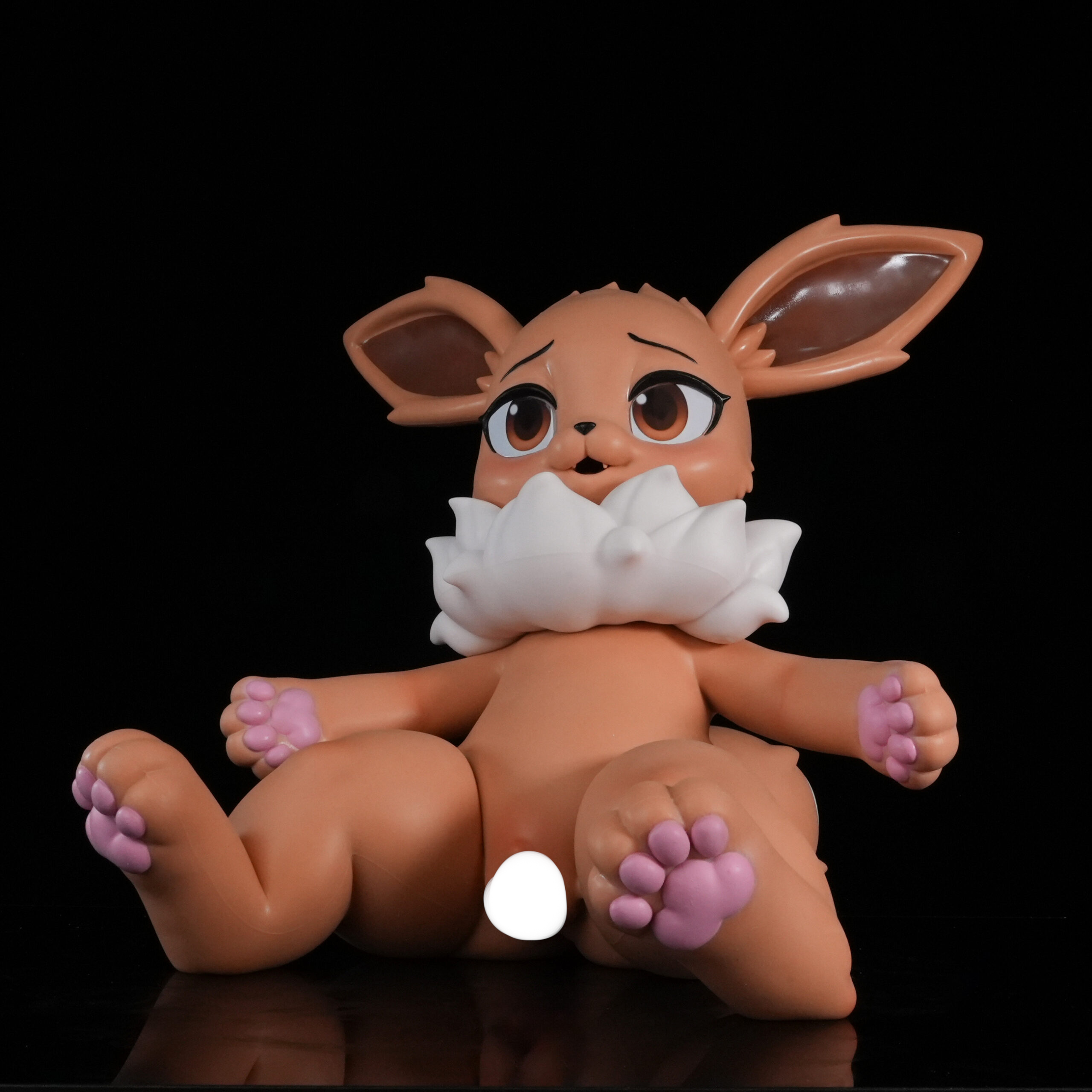 Pre-order | LingMo studio - Brown Fur Cat - Silicone doll - Female - Canine version - Image 3