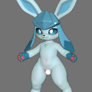 Pre-order | LingMo studio – Blue-White Cat Anthro – Silicone Doll