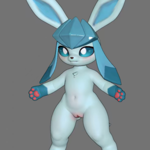 Pre-order | LingMo studio – Blue-White Cat Anthro – Silicone Doll