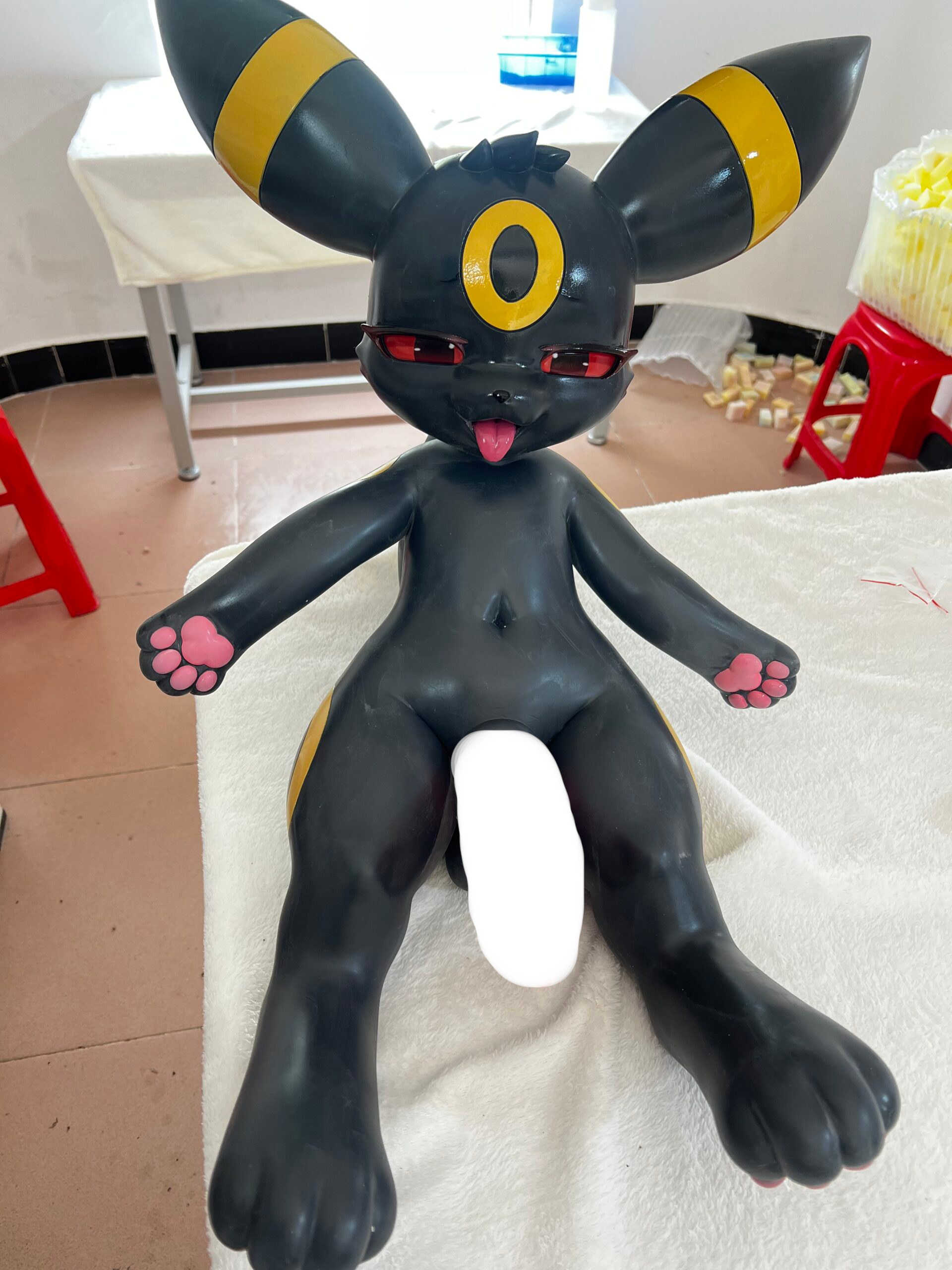Pre-order | LingMo studio – Yellow Halo Black Cat – Silicone Doll - Male version - Image 7