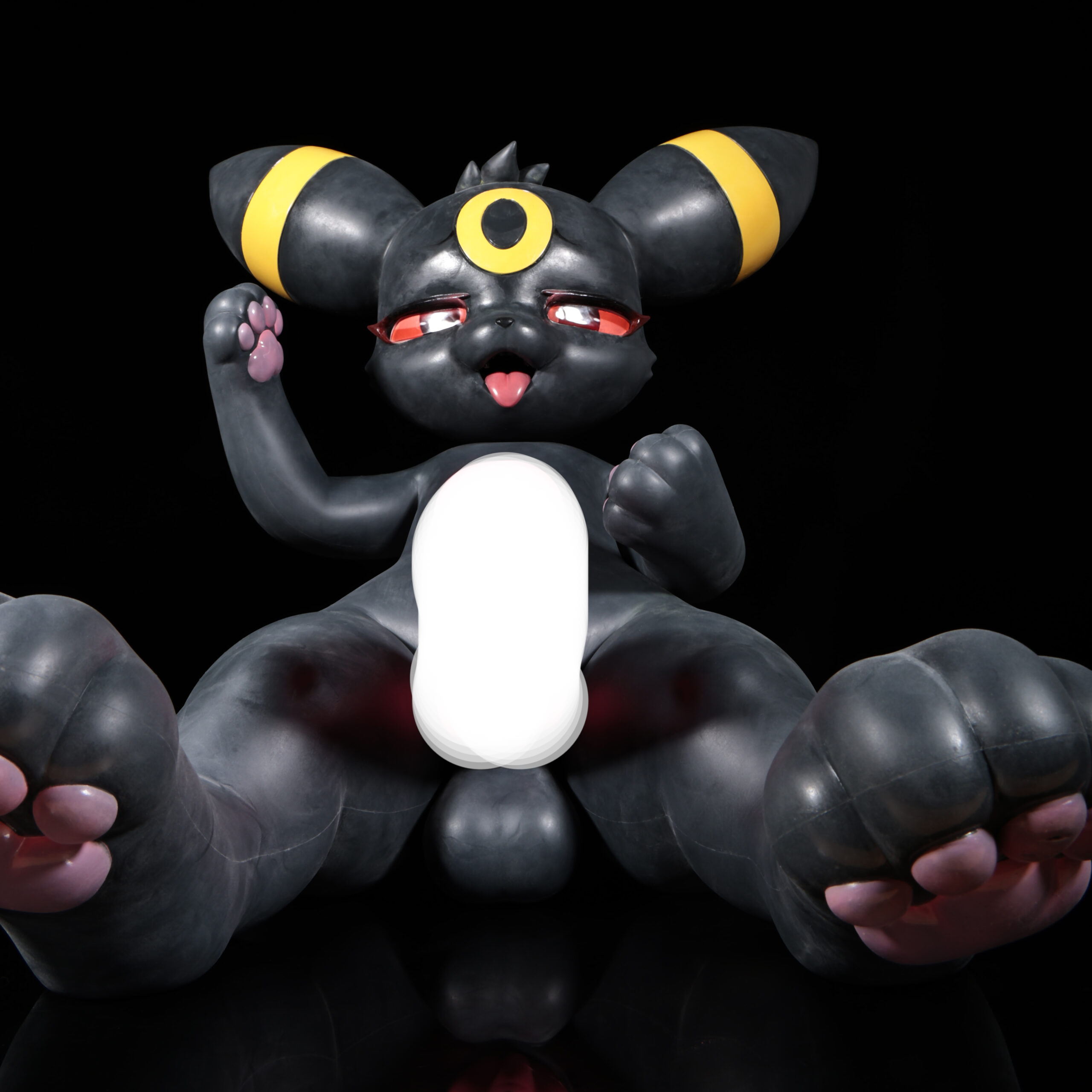 Pre-order | LingMo studio – Yellow Halo Black Cat – Silicone Doll - Male version - Image 4