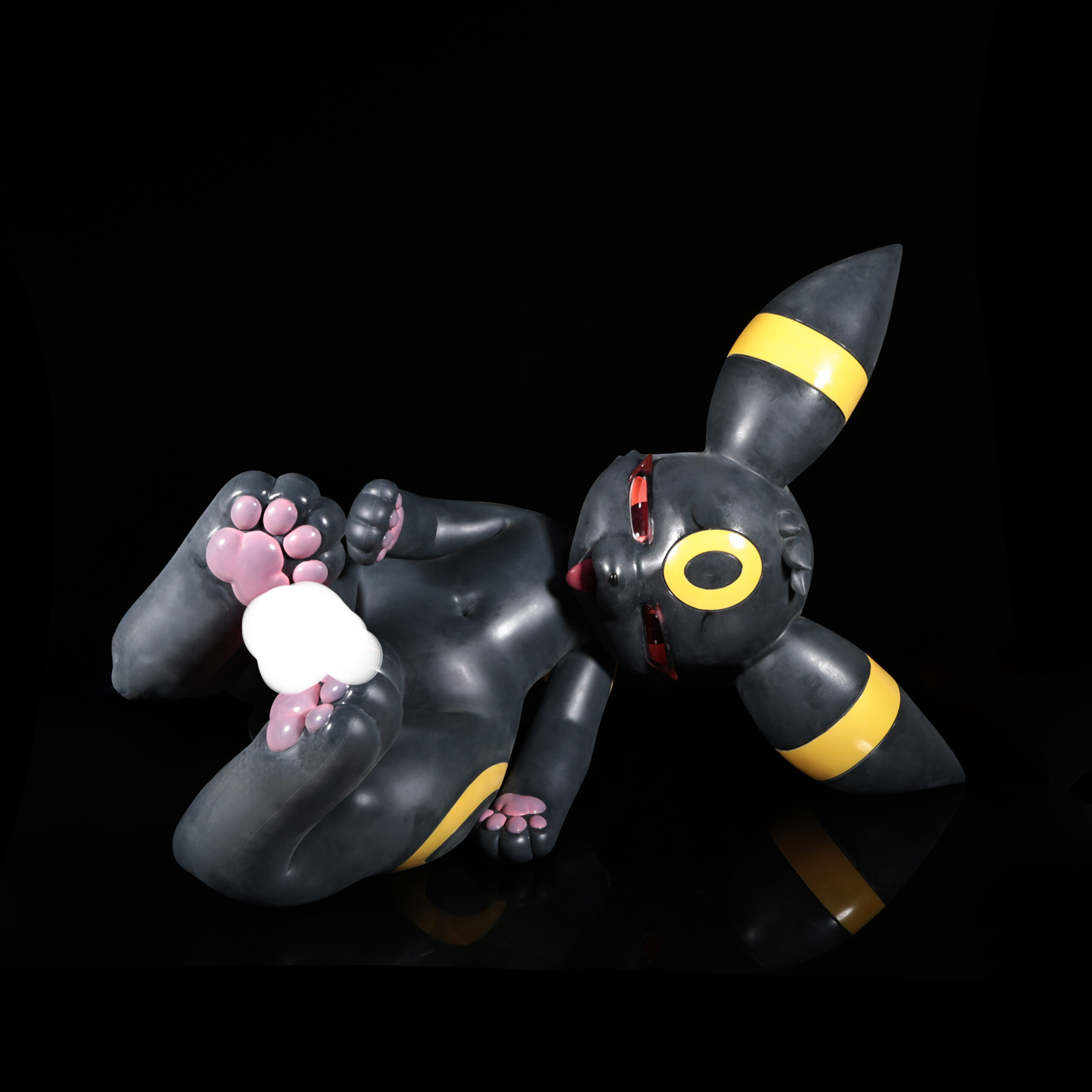 Pre-order | LingMo studio – Yellow Halo Black Cat – Silicone Doll - Male version - Image 5