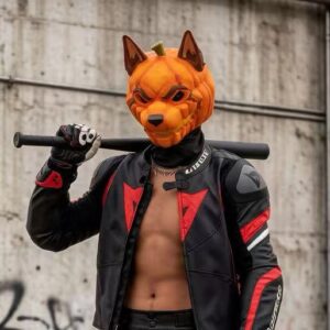 Pre-order | Shibadon studio - Midnight Pumpkin Wolf Mask