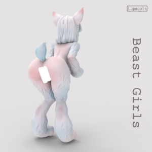 Pre-order | Lupacols studio – Blue and White Gradient Beast Girl – Silicone Doll