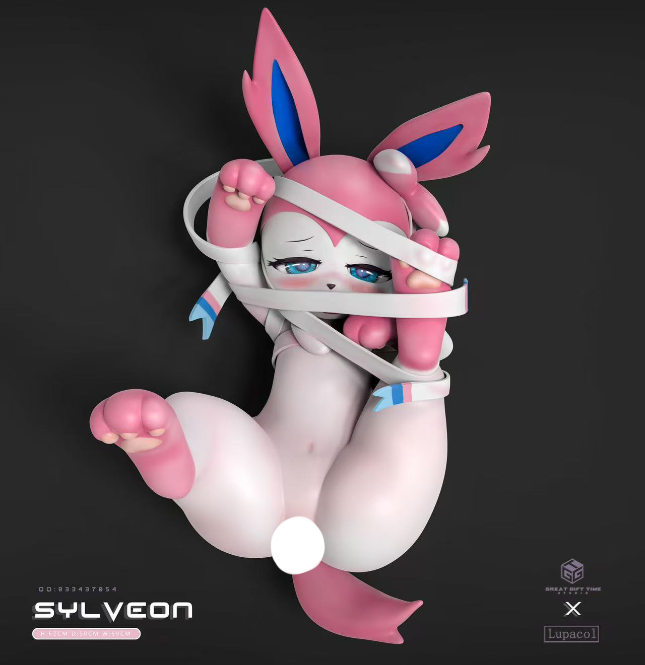 Pre-order | Lupacol studio – Pink-White Cat – Silicone Doll - Image 4