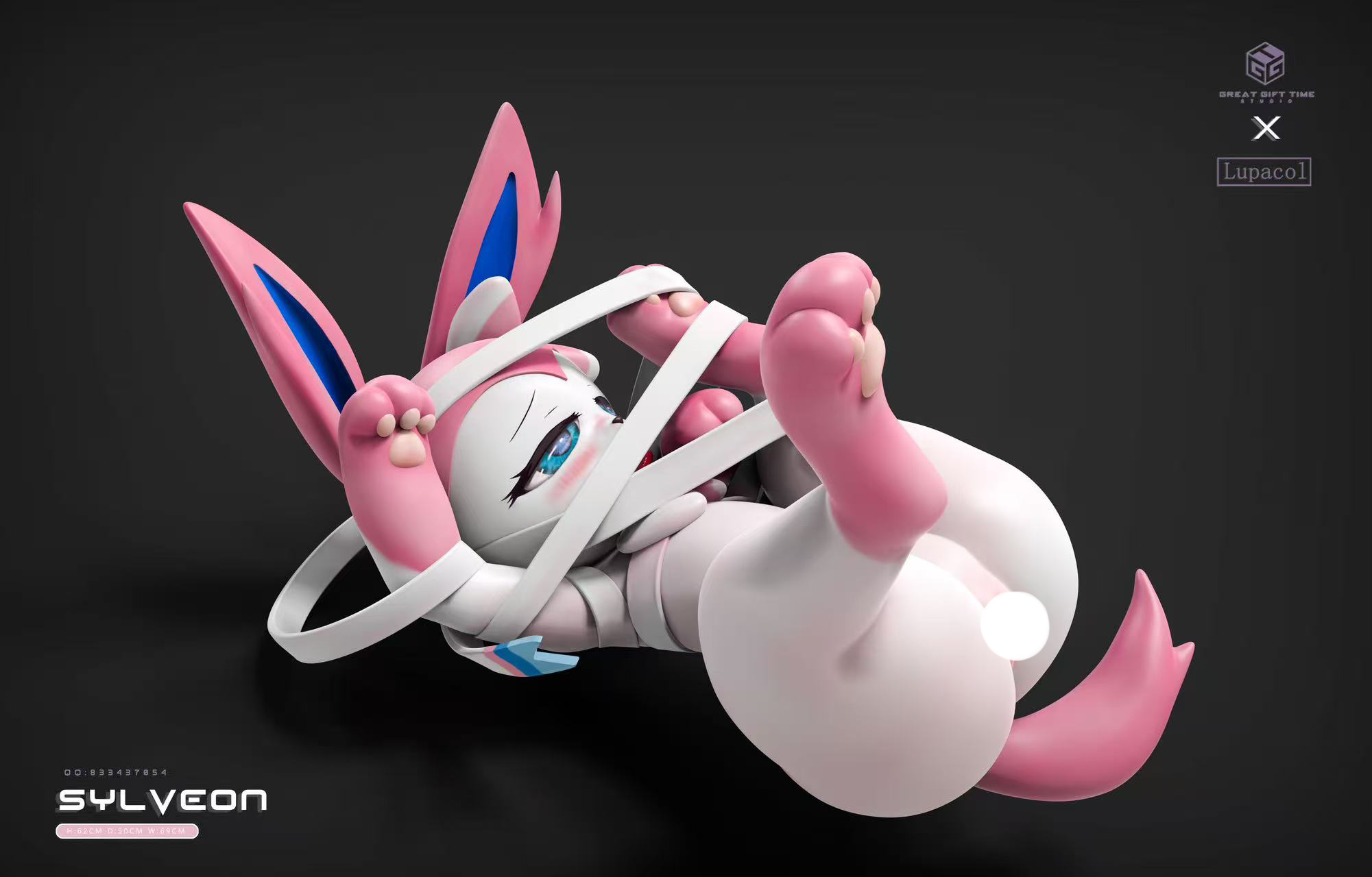 Pre-order | Lupacol studio – Pink-White Cat – Silicone Doll - Image 3
